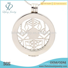 Fashion floating plate stainless steel coin locket,letter locket